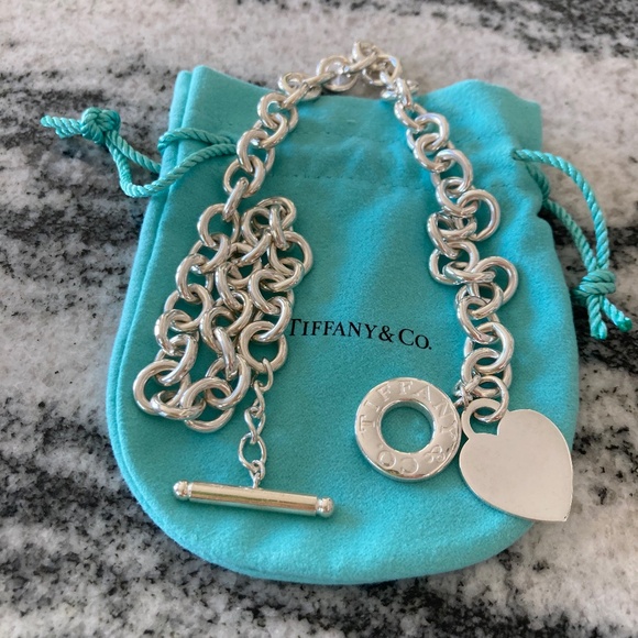 Tiffany & Co heart tag chain necklace - Picture 1 of 4